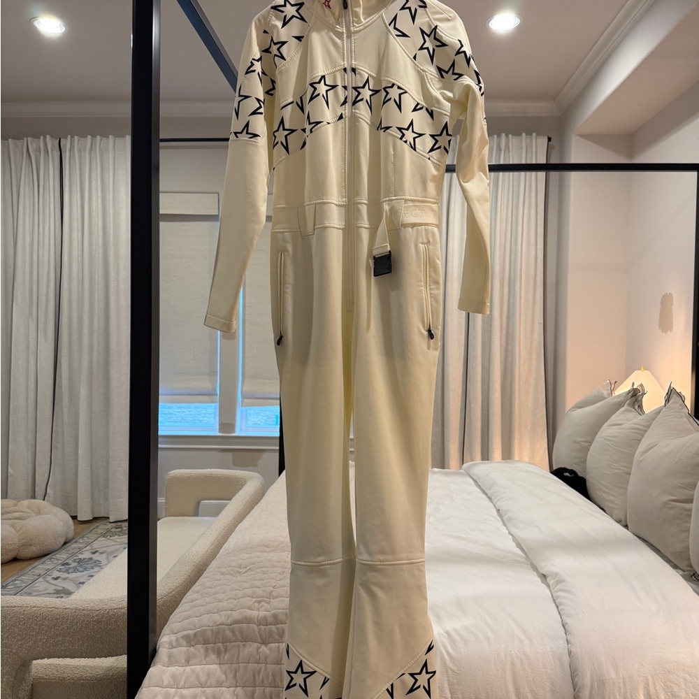 Perfect Moment Ivory Jumpsuit with Star Accents